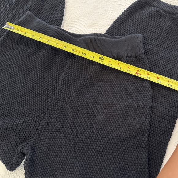 Free People Beach Pants Womens Size Medium BlackKnit Elastic Waist Harem Relaxed - Picture 6 of 8